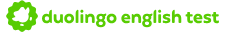 Logo oficial do Duolingo English Test
